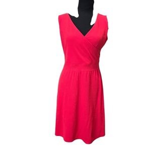 ⭐️NWT Maurice Coral Ribbed Wrap Sleeveless Dress Sz XS